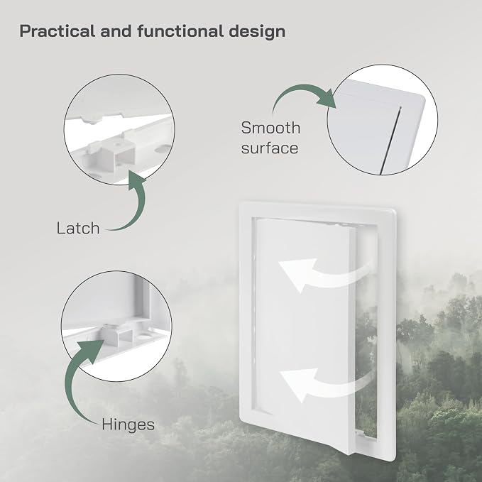 Vent Systems White ABS Plastic Access Panel 8 x 12 Inch - Image 4