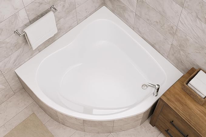 Carver Tubs - SKC5555 - Soaking Acrylic Corner Bathtub - 55"L x 55"W x 18.5"H - by CarverTubs