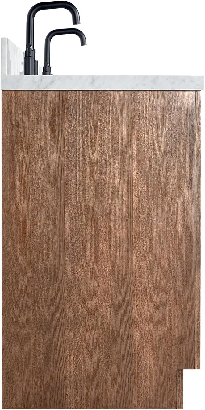 ARIEL Hepburn 73 Inch Double Rectangle Sink Bathroom Vanity - Image 5
