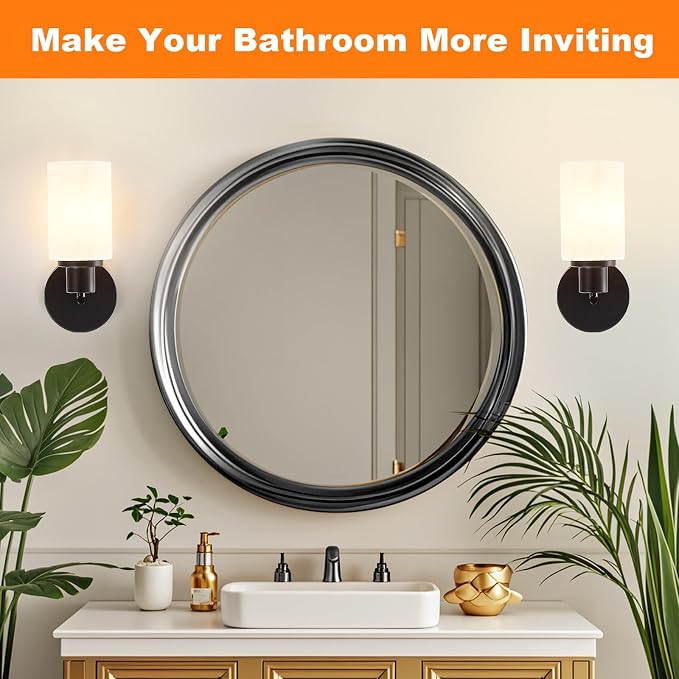 DLLT Wall Sconces Set of Two: Modern Bathroom Vanity Light Fixtures - Image 3