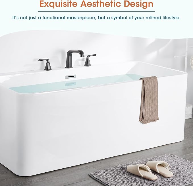 Bathtub Faucet Set 3 Hole, Oil Rubbed Bronze Roman Bathtub Faucet, High Flow - Image 2