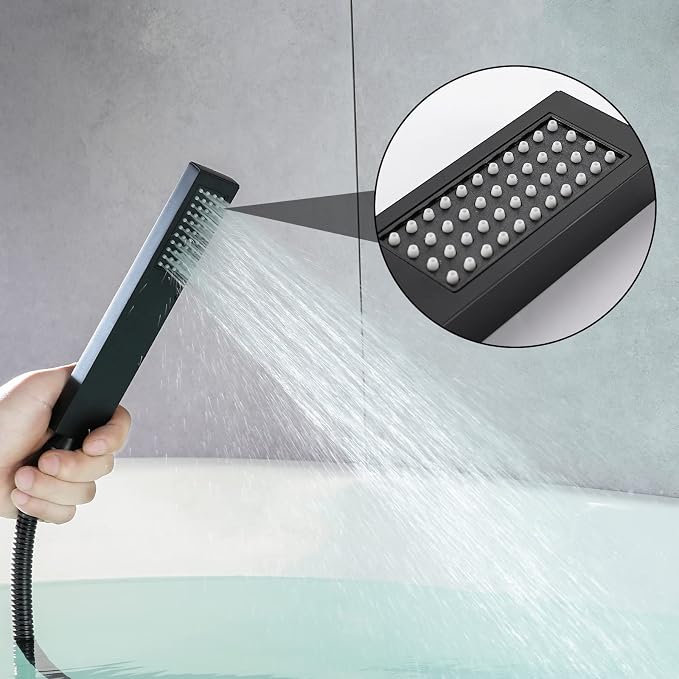 Wall Mount Tub Filler Matte Black Waterfall Tub Faucet - Image 6