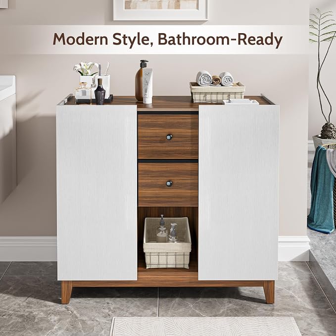 Bathroom Storage Cabinets with Drawers and Doors, Kitchen Storage Cabinet with - Image 4