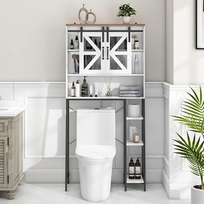 Vabches Over The Toilet Storage Cabinet, Farmhouse Storage Cabinet Over Toilet - Image 5