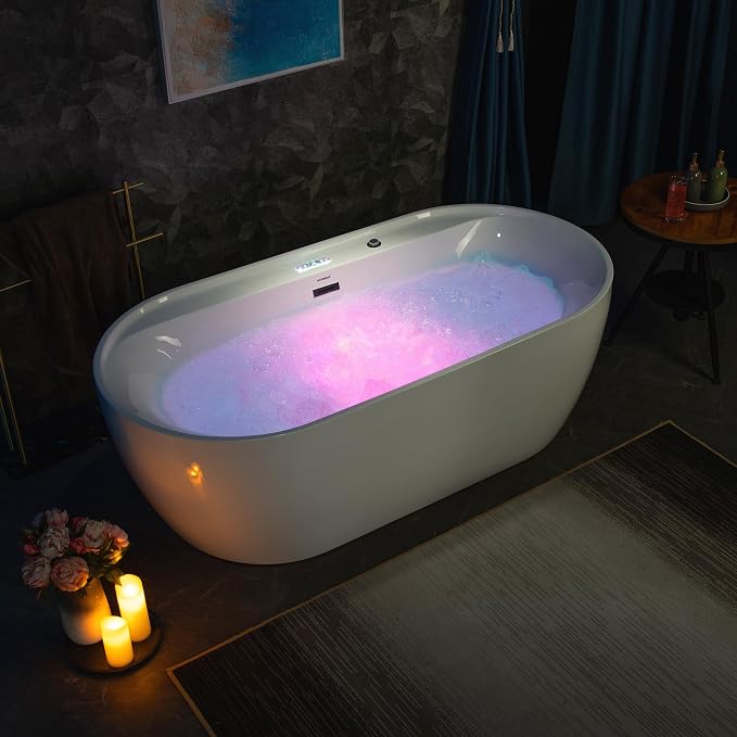 WOODBRIDGE 72" x 35-3/8" Whirlpool and Air Bath Heated Soaking Combination Tub - Image 18