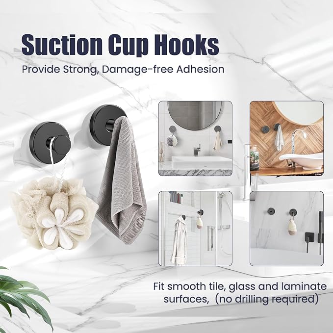 Bathroom Hardware Accessories Set: 12-Pieces Bath Towel Bar Set, Towel Racks - Image 4