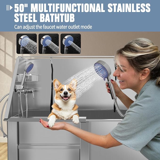 Professional Stainless Steel Dog Bathing Station - Image 5