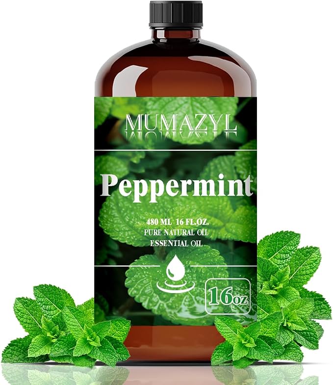 Peppermint Essential Oil, Peppermint Oil 16 Fl Oz 480ML by MUMAZYLESSENTIALOIL