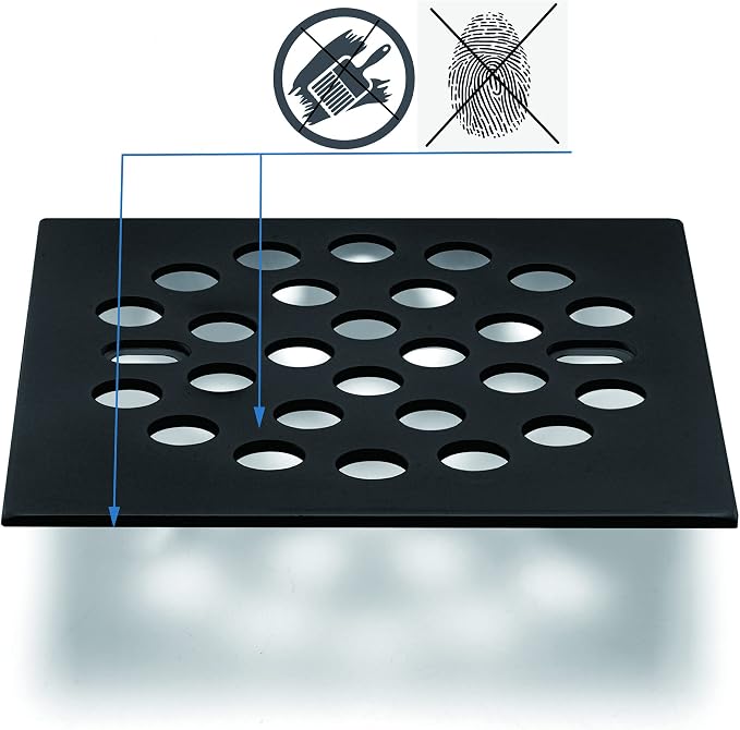 RRAJJ Square Improve 4-1/4 Inch Screw-in Shower Floor Drain Grate Strainer - Image 3
