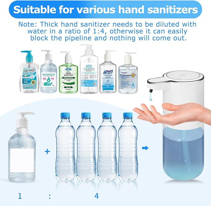2 Pack Soap Dispenser, Automatic Liquid Soap Dispenser Touchless, 13.5oz/400ml - Image 2