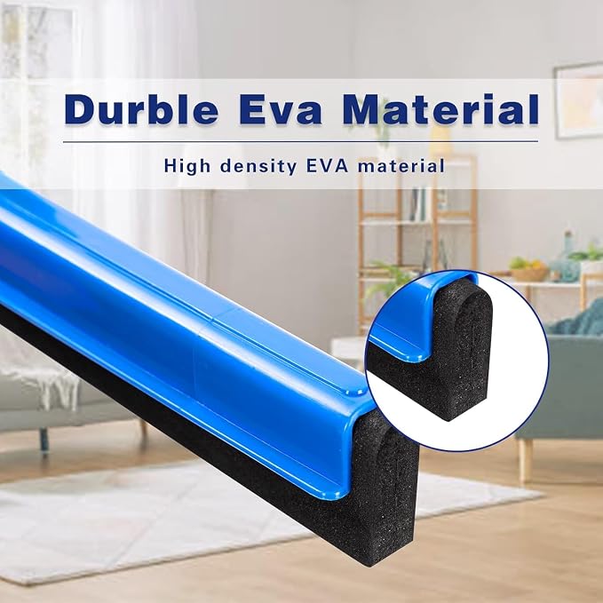 18" Floor Squeegee with 43" Adjustable Aluminum Handle Light Duty Magic Broom - Image 3