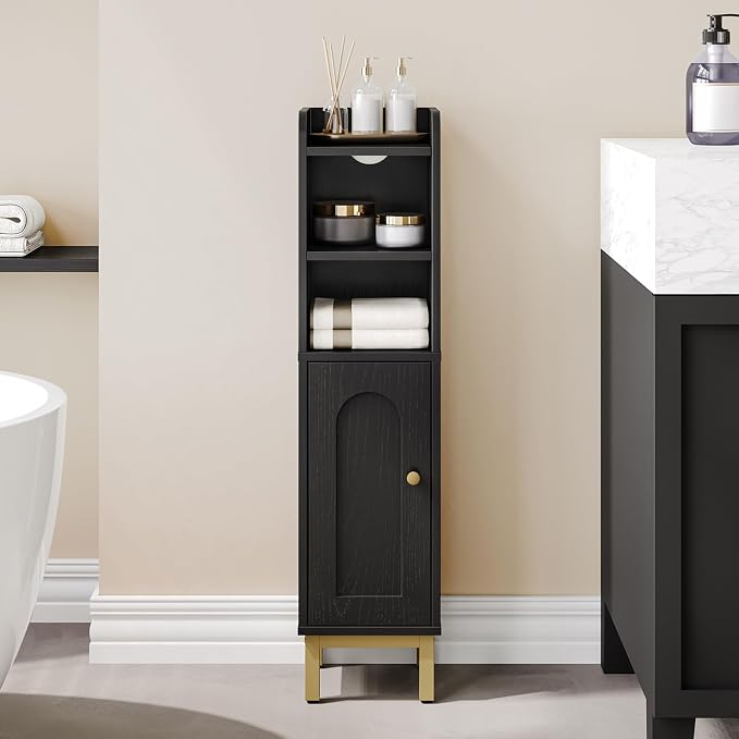 Bathroom Storage Cabinet, Small Corner Floor Cabinet by Hzuaneri