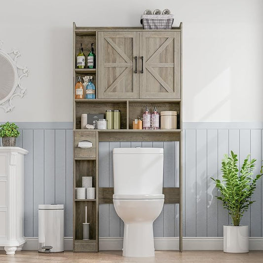Over The Toilet Storage Cabinet, Farmhouse Storage Cabinet Over Toilet by Vabches