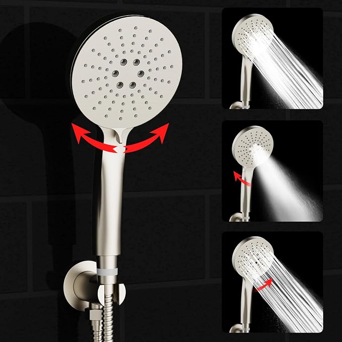 Shower Faucet Set 8IN Brass Rough-In Valve Body Trim Kit Rainfall Included - Image 5