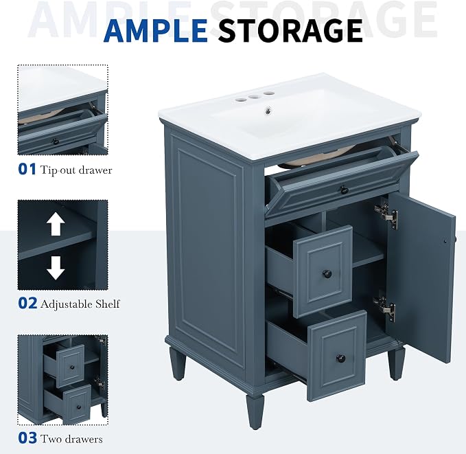 Linique 24" Bathroom Vanity - Image 4