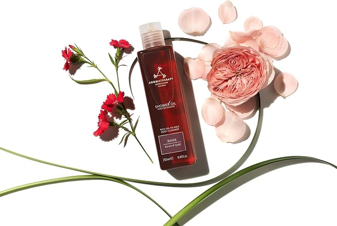 Aromatherapy Associates Rose Shower Oil. Soothing Blend of Rose, Geranium and - Image 2