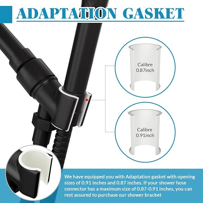 Shower Head Holder for Handheld Shower Head Adjustable Shower Arm Holder - Image 4