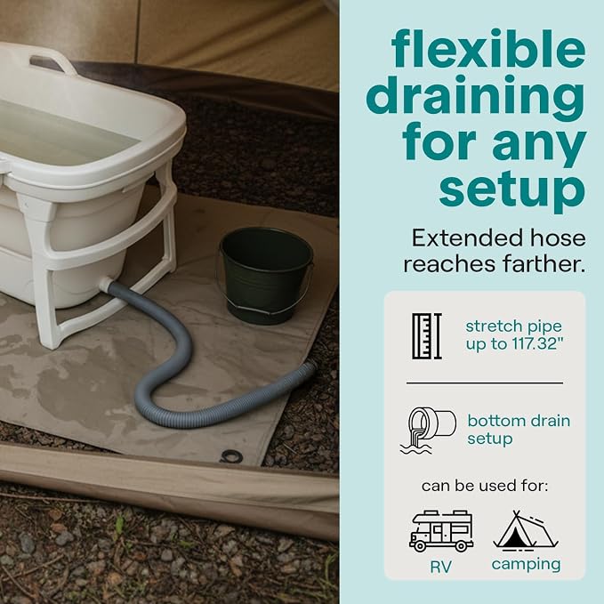 SereneLife 59" Portable Bathtub - Image 7