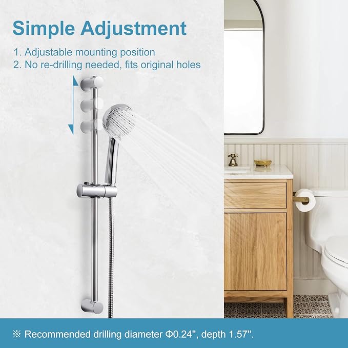 OFFO Shower Slide Bar, 21 in Slide Bar - Image 2