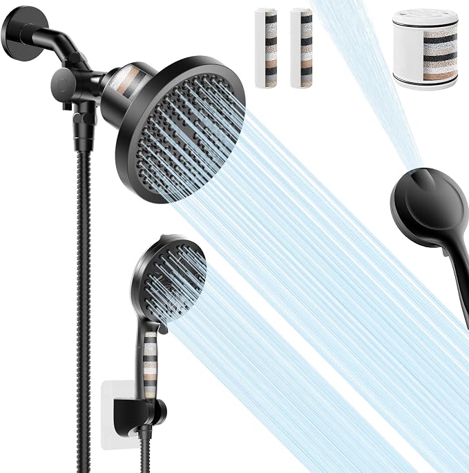 Shower Heads With Handheld Spray Combo by PureWaterPristineSpaces