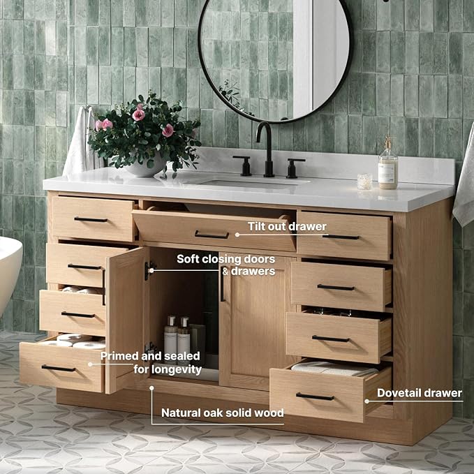 ARIEL 61" Inch Bathroom Vanity - Image 3