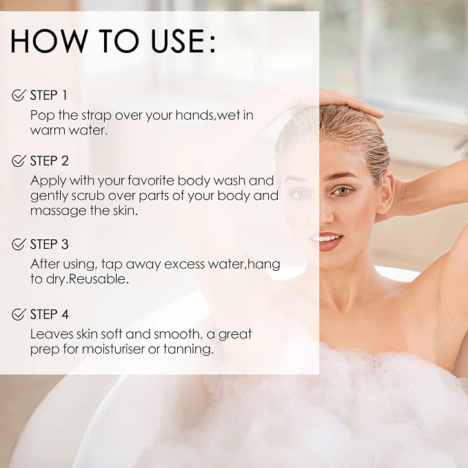 Evridwear Exfoliating Bath Sponge, Daily Skincare Body Scrubbers Loofah Shower - Image 9