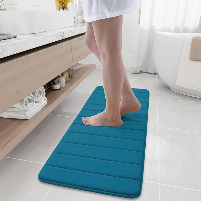 Buganda Memory Foam Bath Mat, Ultra Soft and Non-Slip Bathroom Rugs, Water by Buganda