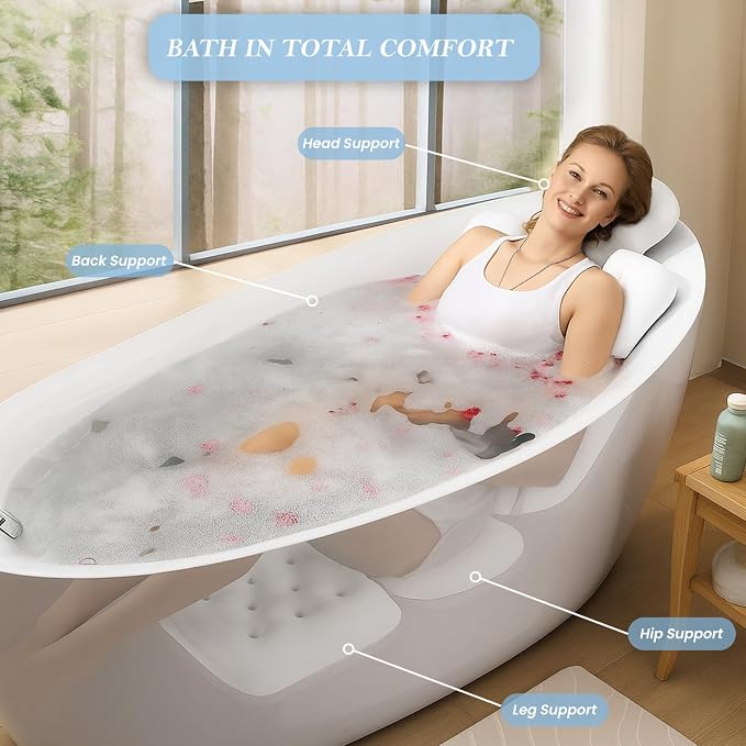 Bath Pillow for Tub | 4D Air Mesh Fabric - Image 2