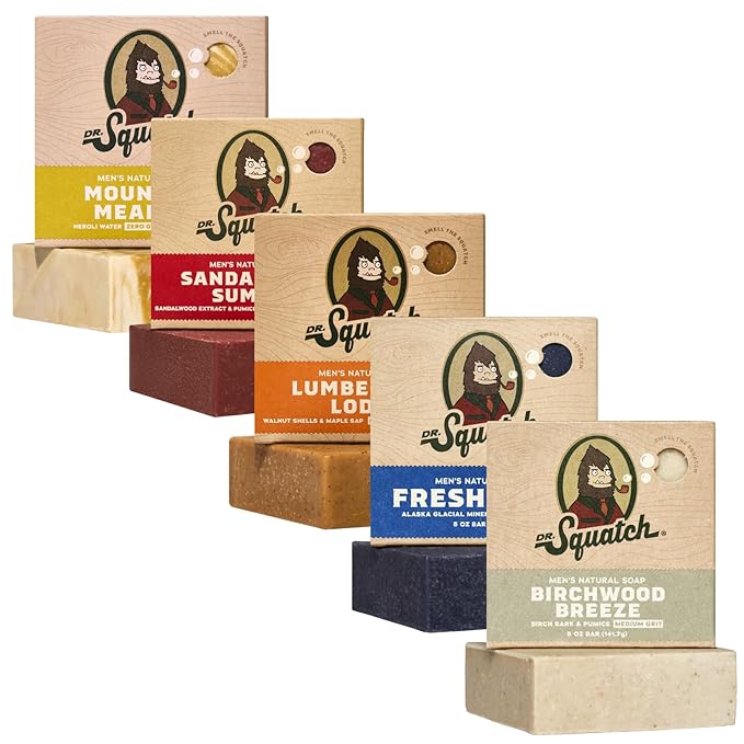 Dr. Squatch Natural Bar Soap for Men Variety Gift Set by DrSquatch