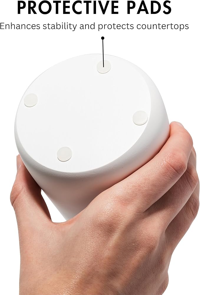 Matte White Toothbrush and Toothpaste Holder and Cup - Image 4