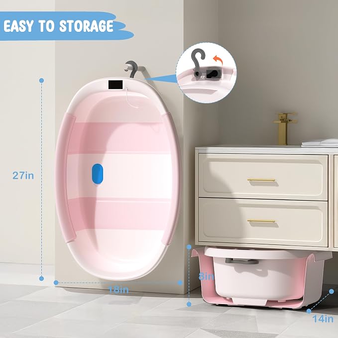 Collapsible Baby Bathtub, 3s to Install, Baby Bath Tub - Image 7