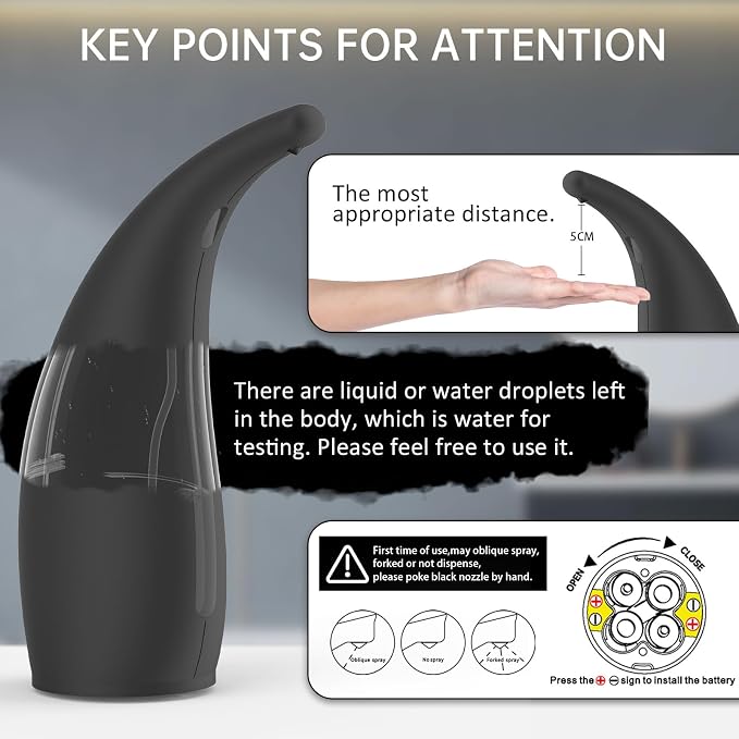 Automatic Liquid Soap Dispenser, 300ML Touchless 4 Gear Adjustable, Countertop - Image 5