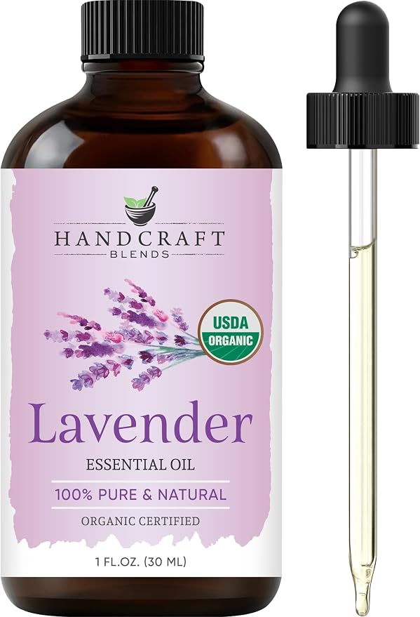 Handcraft Blends Organic Lavender Essential Oil – 1 Fl Oz – 100% Pure and by HandcraftBlends