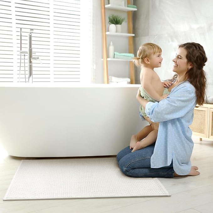 GRANNY SAYS White Bathroom Rugs, Absorbent Bath Mats - Image 4