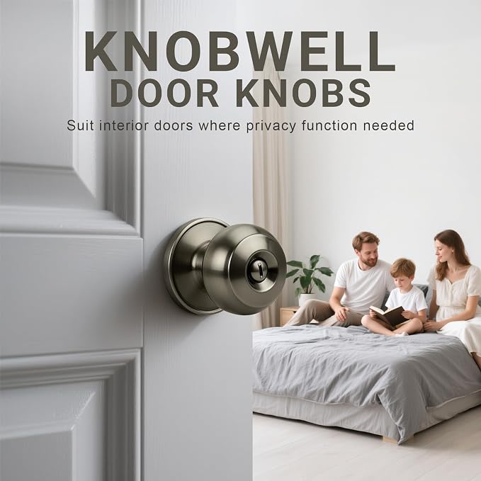 KNOBWELL 10 Pack Privacy Door Knob - Image 2