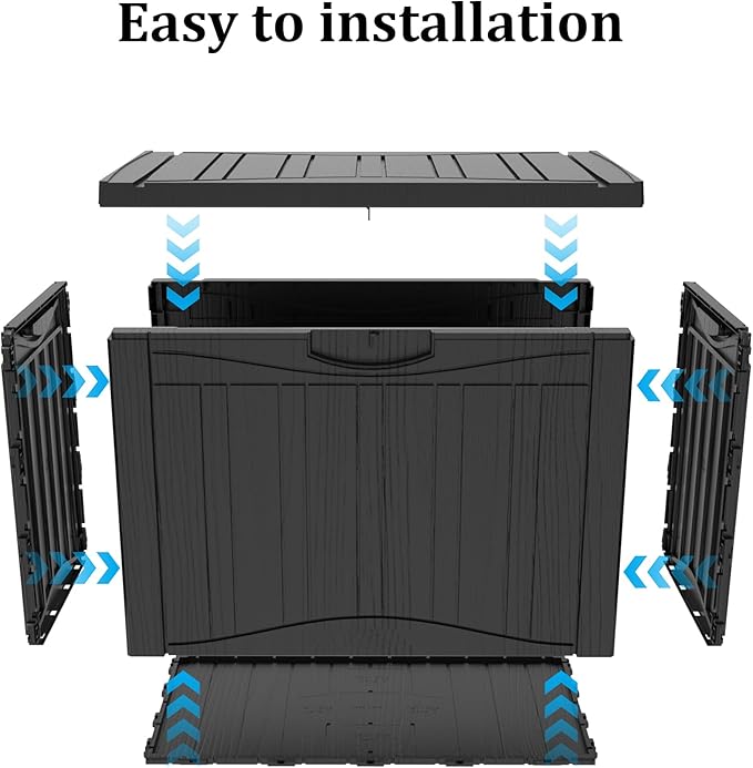TARKARI 50 Gallon Lockable Resin Deck Box, Waterproof & UV-Resistant Outdoor - Image 8