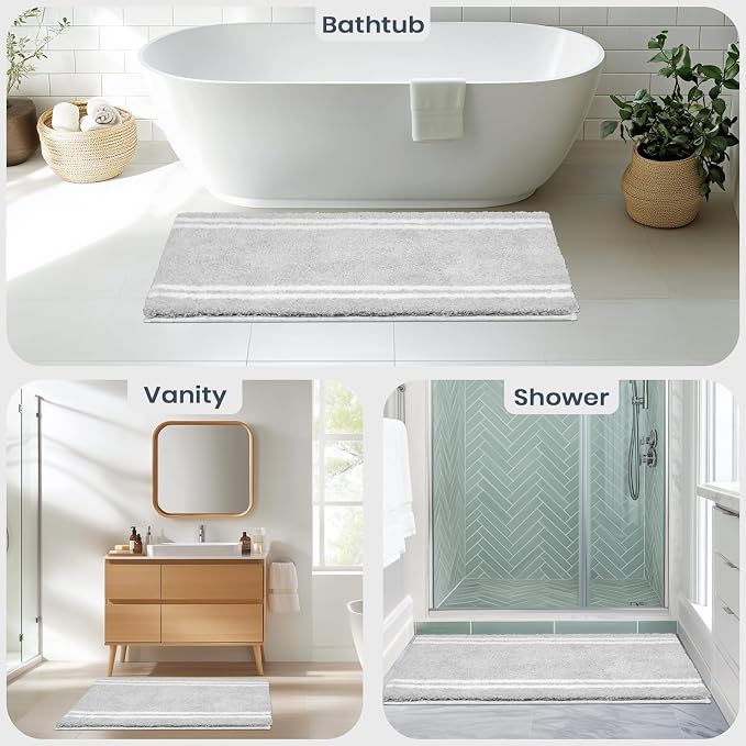 PURRUGS Bathroom Rug Non-Slip Machine Washable 24" x 36", Super Absorbent and - Image 5