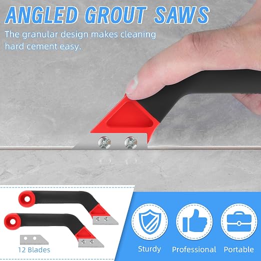 33 Pcs Grout Removal Tool Kit, 2 Tile Grout Saws - Image 7