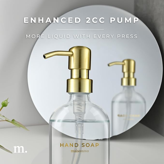 MaisoNovo Soap Dispenser 1-Piece Set | 16.9oz Clear Bottles - Image 5