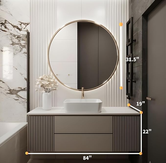 Floating Vanity for Bathroom, 84 Inch Bathroom Vanity - Image 2