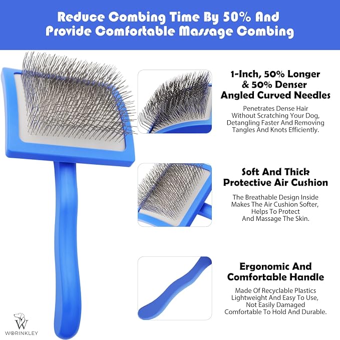 Slicker Brush for Dogs, Professional Pet Doodle Grooming brushes for - Image 2