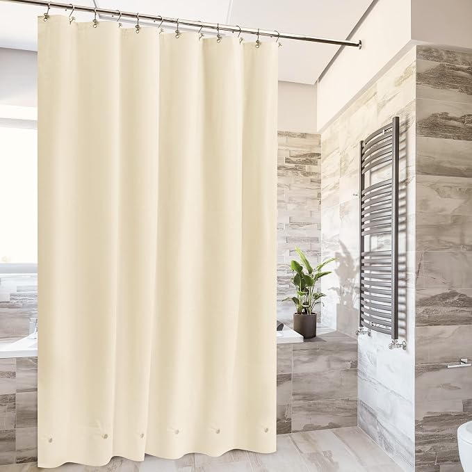 Barossa Design Beige Shower Curtain Liner - Image 2
