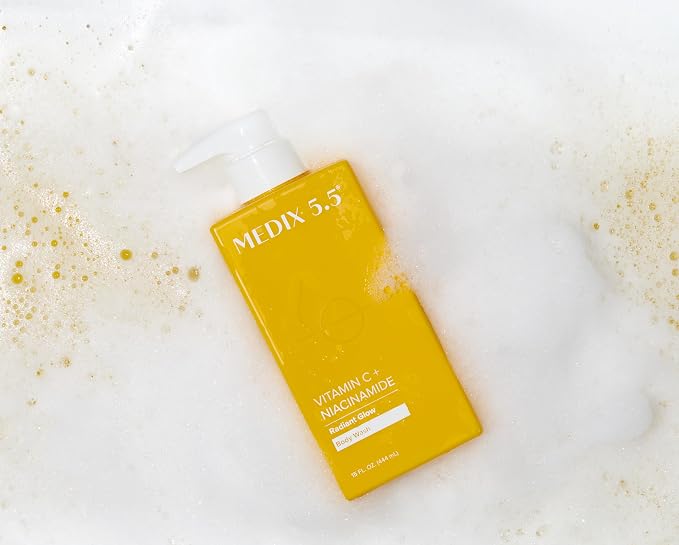 MEDIX Radiant Glow Vitamin C Body Wash W/Niacinamide | Citrus Scented Gentle - Image 6