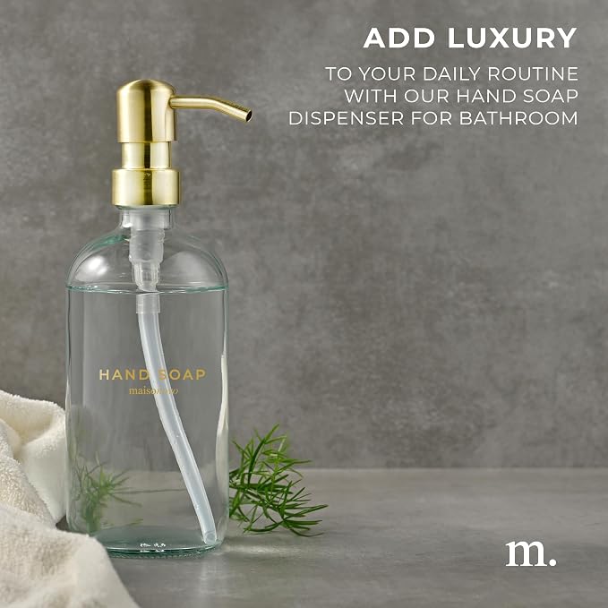 MaisoNovo Soap Dispenser 1-Piece Set | 16.9oz Clear Bottles - Image 3