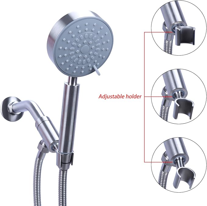 Shower Head Holder, Adjustable Handheld Shower Wand bracket, Hand held - Image 3