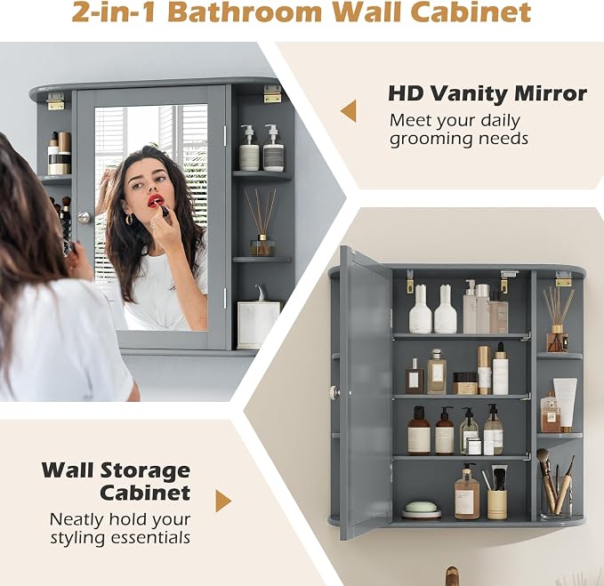 RELAX4LIFE Bathroom Wall Cabinet - Image 3