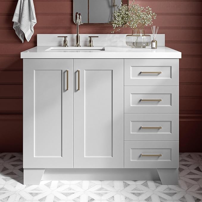ARIEL Taylor 42 Inch Grey Bathroom Vanity - Image 3