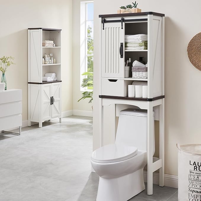 Over The Toilet Storage Cabinet, Farmhouse Storage Cabinet - Image 3