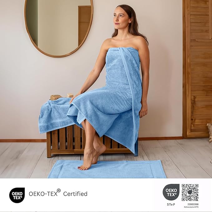 SALBAKOS 100% Turkish Cotton Jumbo Bath Sheet Towel Oversized 40x80 inch | - Image 3