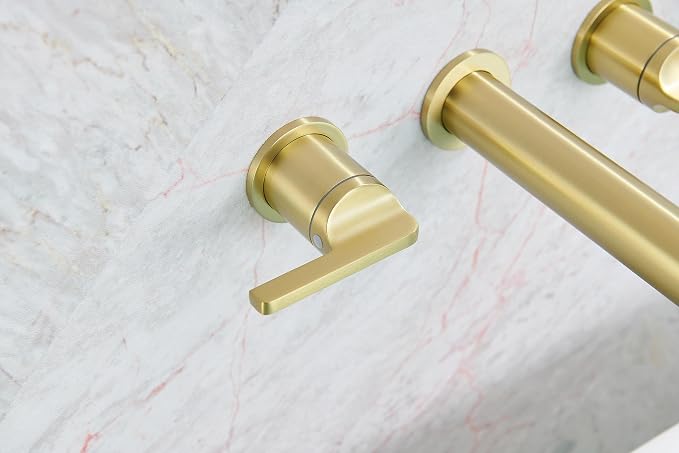 SITGES Solid Brass Wall Mount Tub Filler, High-End Design, High Flow Bathtub - Image 2